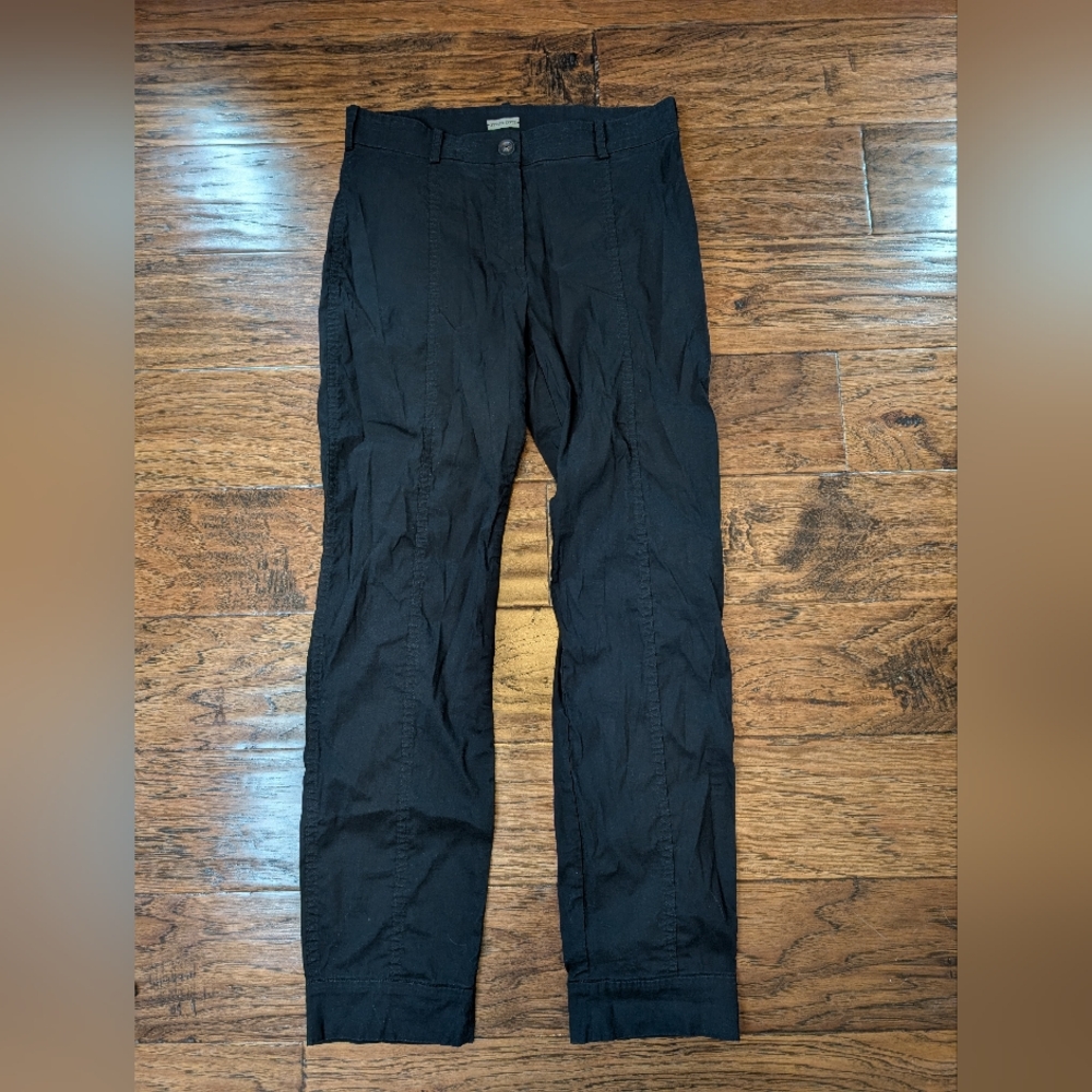 Annette Gortz Black Linen Blend Lightweight Pants Size 38